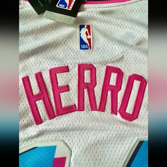 Official NBA Nike Miami Heat "Vice City" Collection Jersey - Herro#14 - Picture 6 of 6